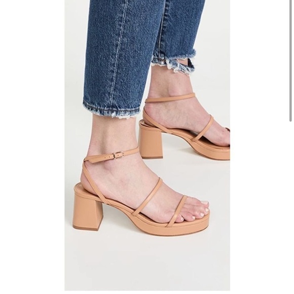 Larroudé Gio Sandal In Tan Leather - Picture 2 of 12